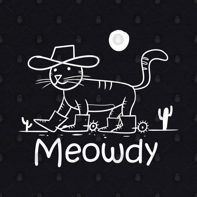 Meowdy Funny texes Howdy cat Purr by A Comic Wizard